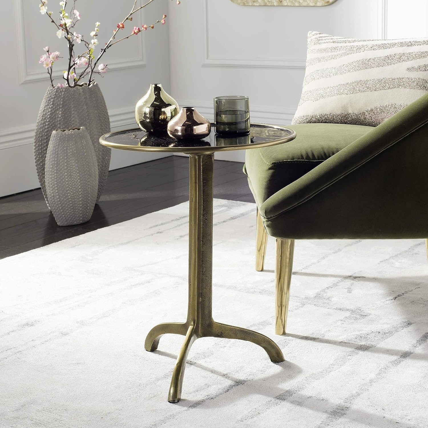 image:imageSafavieh Home Brent Antique Brass Round Accent Table
