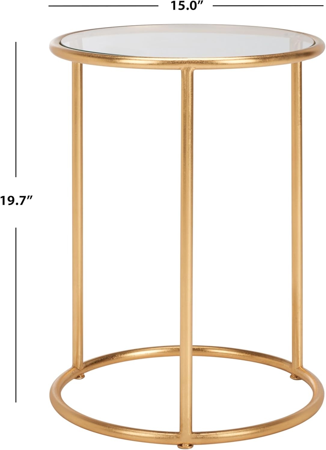 image:imageSafavieh Home Collection Shay Light Gold Accent TableGold Clear