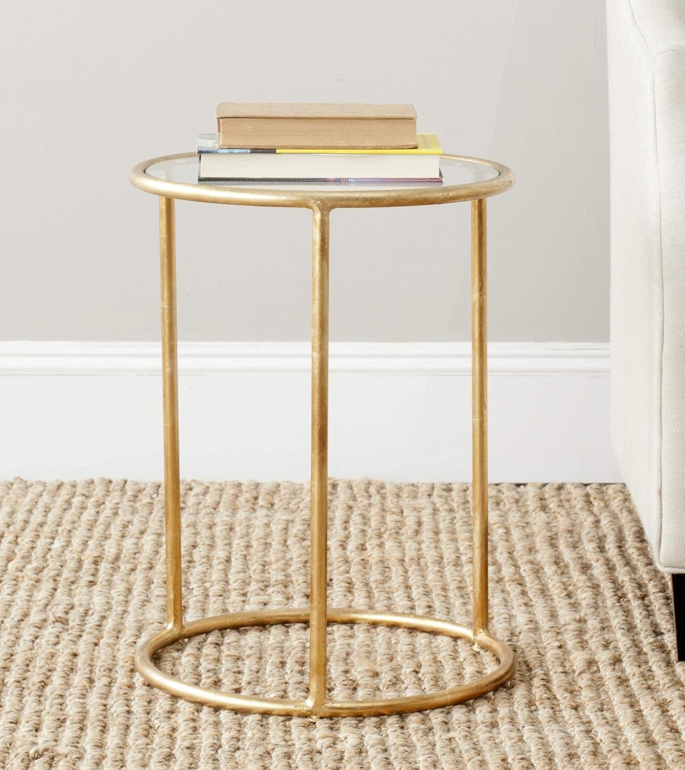 image:imageSafavieh Home Collection Shay Light Gold Accent TableGold Clear