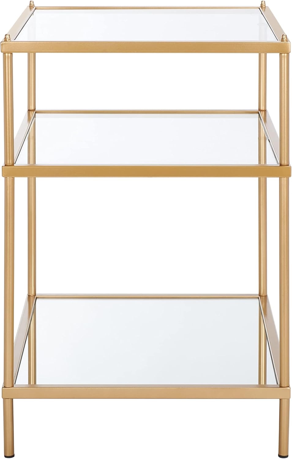 image:imageSafavieh Home Noelia Gold 3tier Square Accent TableGold Glass