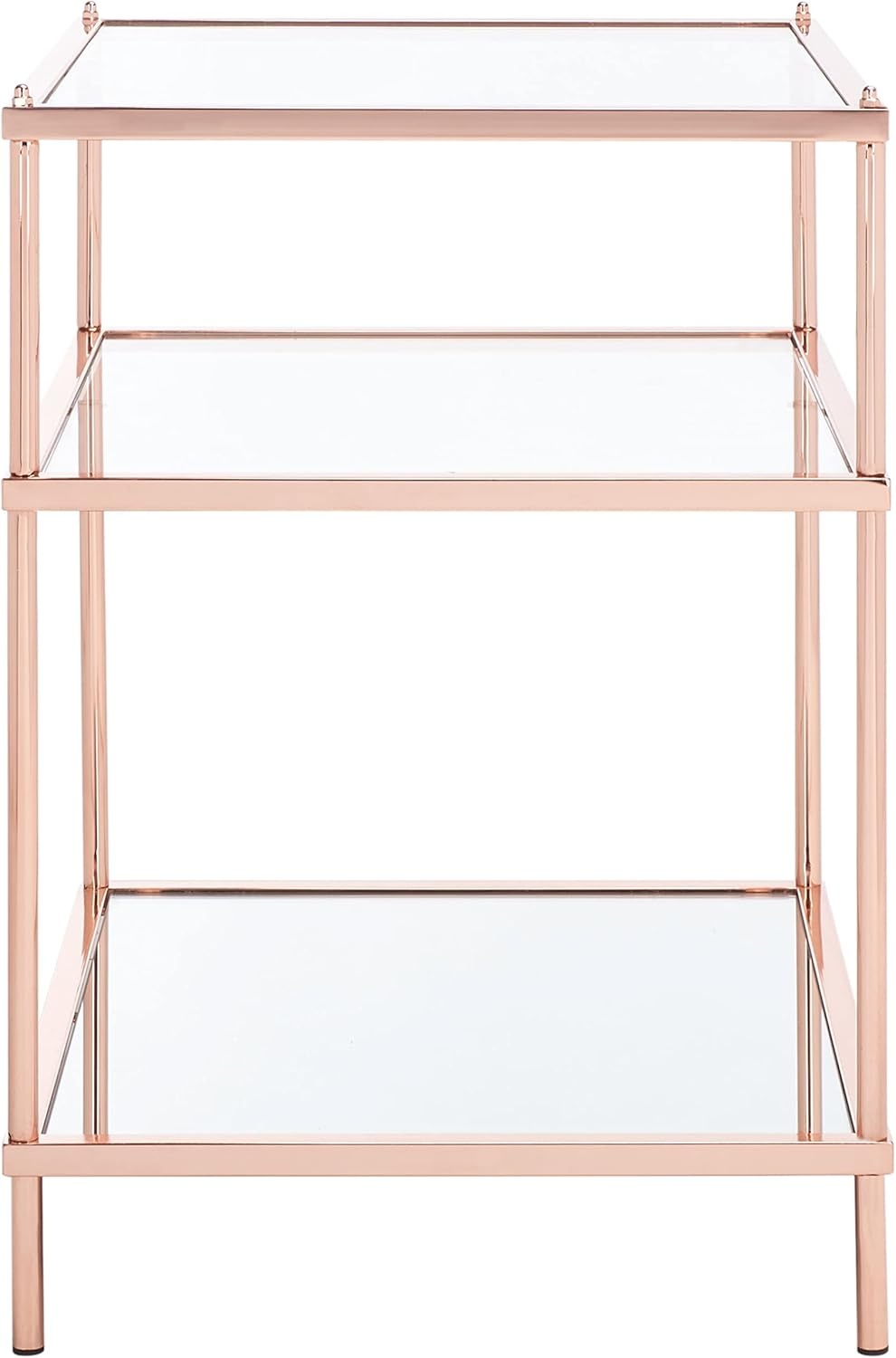 image:imageSafavieh Home Noelia Gold 3tier Square Accent TableRose Gold