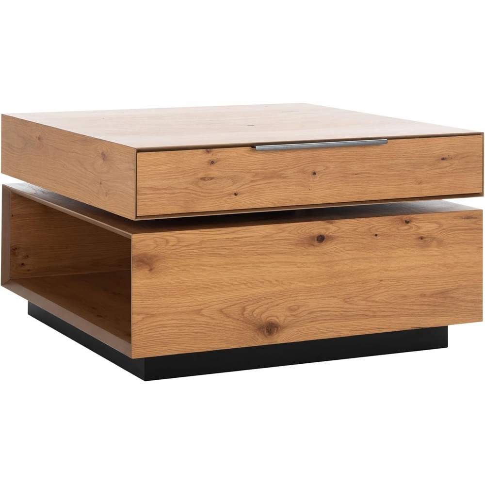 image:imageSAFAVIEH Couture Collection Geraldo Modern Oak Rotating Coffee Table Fully Assembled
