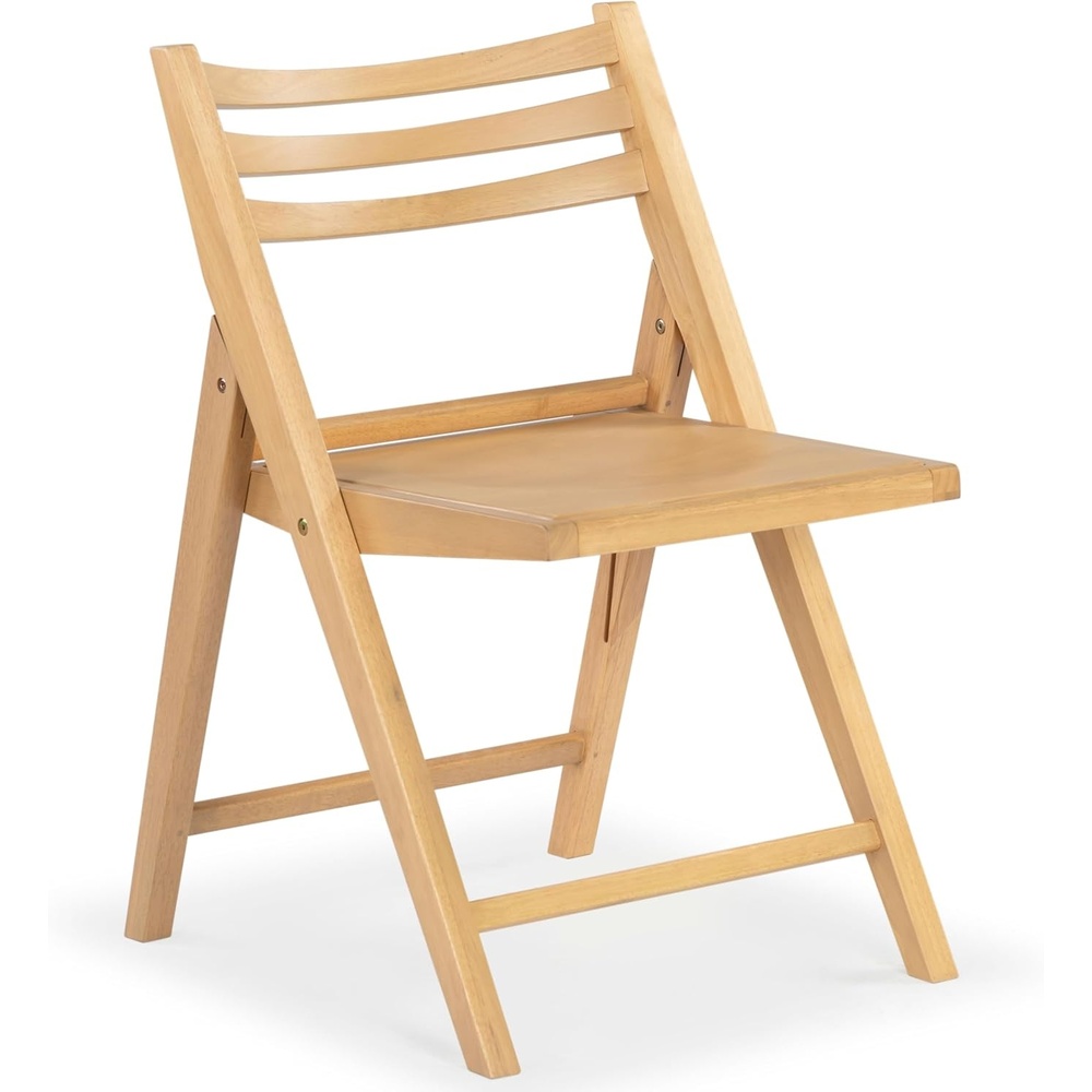 image:imageSAFAVIEH Couture Collection Jacie Black Seat Folding Chair Set of 2 Fully AssembledNatural