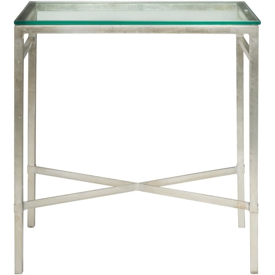 image:imageSafavieh American Homes Collection Viggo Antique Gold Glass Couture Side TableSilver Glass