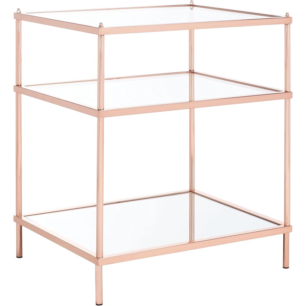 image:imageSafavieh Home Noelia Gold 3tier Square Accent TableRose Gold