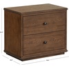 SAFAVIEH Couture – Octavian Rope Detail Nightstand – Walnut Oak – 2-Drawer Storage – Fully Assembled – Ideal for Bedroom, Guest Room, 30″ W x 18″ D x 26″ H (SFV2233B)(Dark Walnut)