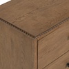 SAFAVIEH Couture – Octavian Rope Detail Nightstand – Walnut Oak – 2-Drawer Storage – Fully Assembled – Ideal for Bedroom, Guest Room, 30″ W x 18″ D x 26″ H (SFV2233B)(Walnut)