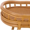 SAFAVIEH Couture – Shayleen 2-Tier Natural Rattan Accent Table – Handwoven Boho Coastal Design – Fully Assembled – Ideal for Living Room, Bedroom, Kitchen (CWK3023A)(Natural)