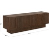 SAFAVIEH Couture Collection – Bethandria Walnut Brown 6 Door Wood Sideboard, Fully Assembled Storage Cabinet with Interior Shelves & Media Cutouts (SFV4269A)(Walnut)