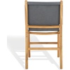 SAFAVIEH Couture Collection – Cassaphina Black Leather Dining Chair Set of 2, Top Grain Upholstered Accent Chairs with Solid Teak Wood Frame, Fully Assembled (SFV1610A-SET2)(Grey/Natural)