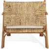 SAFAVIEH Couture Collection – Elexa Banana Weaving Accent Chair, Natural & White, Handwoven Design, Fully Assembled (CWK3016A)(Natural/White)