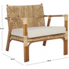 SAFAVIEH Couture Collection – Elexa Banana Weaving Accent Chair, Natural & White, Handwoven Design, Fully Assembled (CWK3016A)(Natural/White)