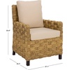 SAFAVIEH Couture Collection – Gregory Tall Woven Water Hyacinth Accent Chair, Natural & Beige, Handwoven Design, Fully Assembled (CWK2031A)(Natural/Beige)