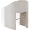 SAFAVIEH Couture Collection – Kagan Olive Green Chenille 27 Inch Counter Stool, Upholstered Counter-Height Seating with Curved Back, Fully Assembled (SFV4857B)(Creme)