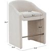 SAFAVIEH Couture Collection – Kagan Olive Green Chenille 27 Inch Counter Stool, Upholstered Counter-Height Seating with Curved Back, Fully Assembled (SFV4857B)(Creme)