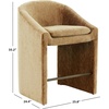 SAFAVIEH Couture Collection – Kagan Olive Green Chenille 27 Inch Counter Stool, Upholstered Counter-Height Seating with Curved Back, Fully Assembled (SFV4857B)(Amber)