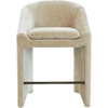 SAFAVIEH Couture Collection – Kagan Olive Green Chenille 27 Inch Counter Stool, Upholstered Counter-Height Seating with Curved Back, Fully Assembled (SFV4857B)(Taupe)