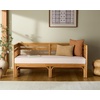 SAFAVIEH Couture Collection – Shawnee Rattan Loveseat, Handwoven Natural Loveseat with Cushioned Seat, Indoor Accent Seating for Living Room Sunroom Entryway (CWK4002A)(Natural)