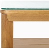 SAFAVIEH Couture Collection Benecarlo Natural/Glass Top Coffee Table(Natural/Clear)