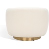 SAFAVIEH Couture Collection Bernard Ivory/Gold Boucle Swivel Accent Chair (Fully Assembled)(Ivory/Gold)