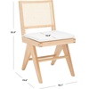 SAFAVIEH Couture Collection Colette Tropical Coastal Black/Natural Solid Wood Rattan Dining Chair Set of 2(Natural)