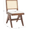 SAFAVIEH Couture Collection Colette Tropical Coastal Black/Natural Solid Wood Rattan Dining Chair Set of 2(Walnut/Natural)