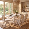 SAFAVIEH Couture Collection Colette Tropical Coastal Black/Natural Solid Wood Rattan Dining Chair Set of 2(White/Natural)