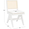 SAFAVIEH Couture Collection Colette Tropical Coastal Black/Natural Solid Wood Rattan Dining Chair Set of 2(White/Natural)