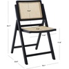 SAFAVIEH Couture Collection Desiree Tropical Coastal Black/Natural Cane Solid Wood Folding Dining Chair Set of 2 (Fully Assembled)(Black/Natural)