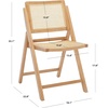 SAFAVIEH Couture Collection Desiree Tropical Coastal Black/Natural Cane Solid Wood Folding Dining Chair Set of 2 (Fully Assembled)(Natural)
