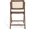 SAFAVIEH Couture Collection Desiree Tropical Coastal Black/Natural Cane Solid Wood Folding Dining Chair Set of 2 (Fully Assembled)(Walnut/Natural)