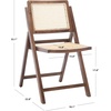 SAFAVIEH Couture Collection Desiree Tropical Coastal Black/Natural Cane Solid Wood Folding Dining Chair Set of 2 (Fully Assembled)(Walnut/Natural)