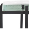 SAFAVIEH Couture Collection Giabelle Black/Clear Cast Glass Drink Table (Fully Assembled)