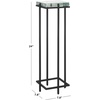 SAFAVIEH Couture Collection Giabelle Black/Clear Cast Glass Drink Table (Fully Assembled)