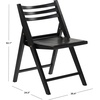 SAFAVIEH Couture Collection Jacie Black Seat Folding Chair Set of 2 (Fully Assembled)(Black)