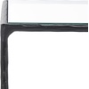 SAFAVIEH Couture Collection Jessa Brass Metal/Glass Top Rectangle Coffee Table (Fully Assembled)(Black)