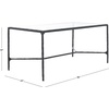 SAFAVIEH Couture Collection Jessa Brass Metal/Glass Top Rectangle Coffee Table (Fully Assembled)(Black)