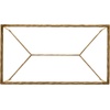 SAFAVIEH Couture Collection Jessa Brass Metal/Glass Top Rectangle Coffee Table (Fully Assembled)(Brass)