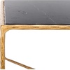 SAFAVIEH Couture Collection Jessa Brass Metal/Glass Top Rectangle Coffee Table (Fully Assembled)(Brass/Black)