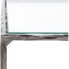 SAFAVIEH Couture Collection Jessa Brass Metal/Glass Top Rectangle Coffee Table (Fully Assembled)(Silver)