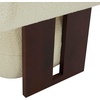 SAFAVIEH Couture Collection Kamaria Modern Ivory/Dark Brown Faux Shearling Accent Chair