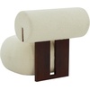 SAFAVIEH Couture Collection Kamaria Modern Ivory/Dark Brown Faux Shearling Accent Chair
