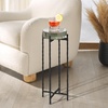 SAFAVIEH Couture Collection Kathaleen Black/Clear Cast Glass Drink Table