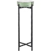 SAFAVIEH Couture Collection Kathaleen Black/Clear Cast Glass Drink Table