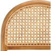 SAFAVIEH Couture Collection Laylie Brown/Natural Leather Solid Wood Rattan 26-inch Seat Height Kitchen Island Breakfast Nook Counter Stool (Fully Assembled)(Tan/Natural)