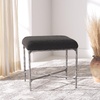 SAFAVIEH Couture Collection Mandy Black Boucle Ottoman (Fully Assembled)(Black)