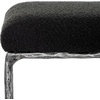 SAFAVIEH Couture Collection Mandy Black Boucle Ottoman (Fully Assembled)(Black)