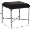 SAFAVIEH Couture Collection Mandy Black Boucle Ottoman (Fully Assembled)(Black)