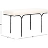 SAFAVIEH Couture Collection Marvin Ivory Boucle/Black Bench