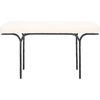 SAFAVIEH Couture Collection Marvin Ivory Boucle/Black Bench